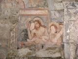 Une des rares fresques encore visibles a Cincu alors que les allemands etaient encore catholiques (eglise reformee a la moitie du XV eme siecle